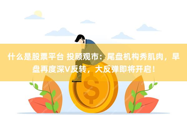 什么是股票平台 投顾观市：尾盘机构秀肌肉，早盘再度深V反转，大反弹即将开启！