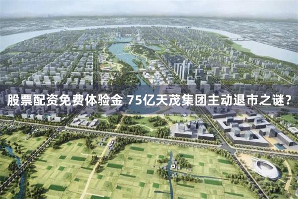 股票配资免费体验金 75亿天茂集团主动退市之谜？