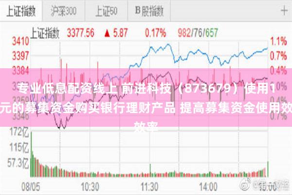专业低息配资线上 前进科技（873679）使用1亿元的募集资金购买银行理财产品 提高募集资金使用效率