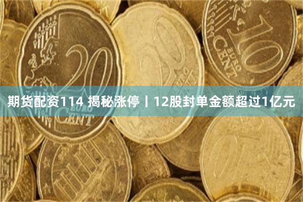 期货配资114 揭秘涨停丨12股封单金额超过1亿元