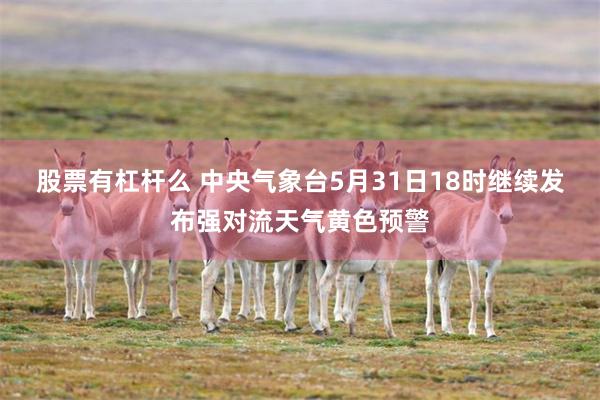 股票有杠杆么 中央气象台5月31日18时继续发布强对流天气黄色预警