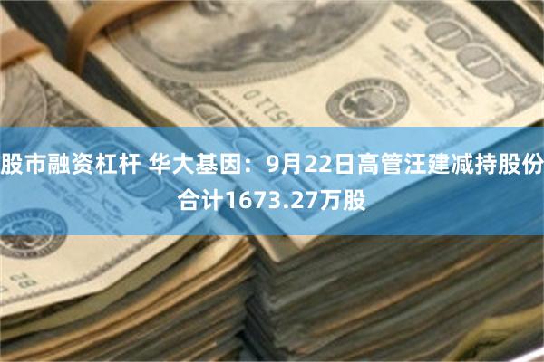 股市融资杠杆 华大基因：9月22日高管汪建减持股份合计1673.27万股