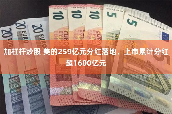 加杠杆炒股 美的259亿元分红落地，上市累计分红超1600亿元