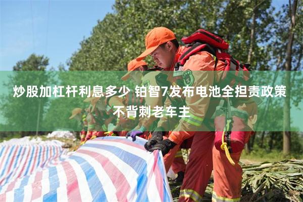 炒股加杠杆利息多少 铂智7发布电池全担责政策 不背刺老车主