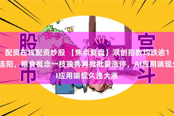 配资在线配资炒股 【焦点复盘】双创指数均跌逾1%终结3连阳，粮食概念一枝独秀再掀批量涨停，AI应用端现久违大涨