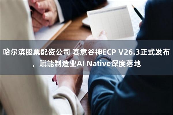 哈尔滨股票配资公司 赛意谷神ECP V26.3正式发布,赋能制造业AI Native深度落地